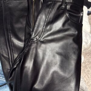 Abercrombie & Fitch Shiny Black High-Rise Pants